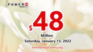 4 个第二名奖项属于 Powerball 玩家；累积奖金达到 4800 万美元 .org
